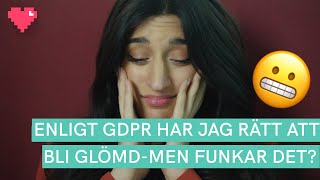 Enligt GDPR har jag rätten att bli glömd - men funkar det? Bryr sig någon om vad jag gör på Facebook? Parisa Amiri för Internetkunskap