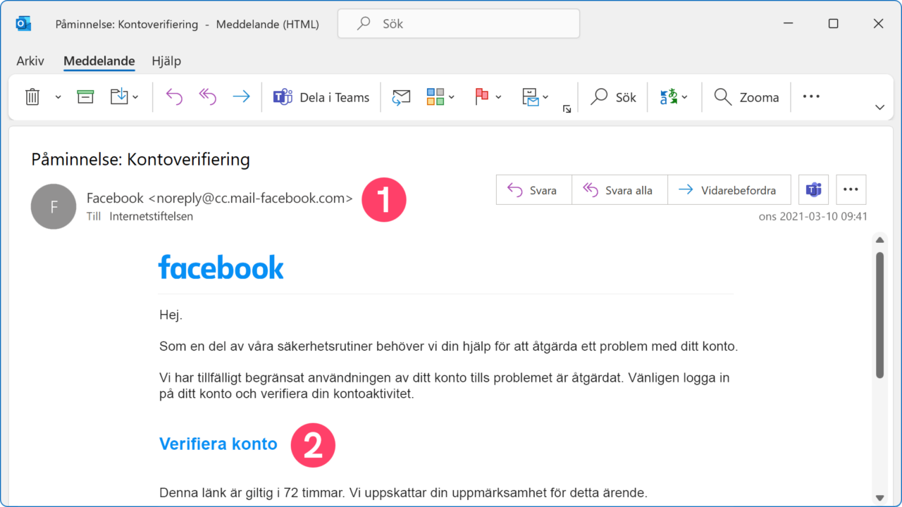 Bluff-mejl med exempel.